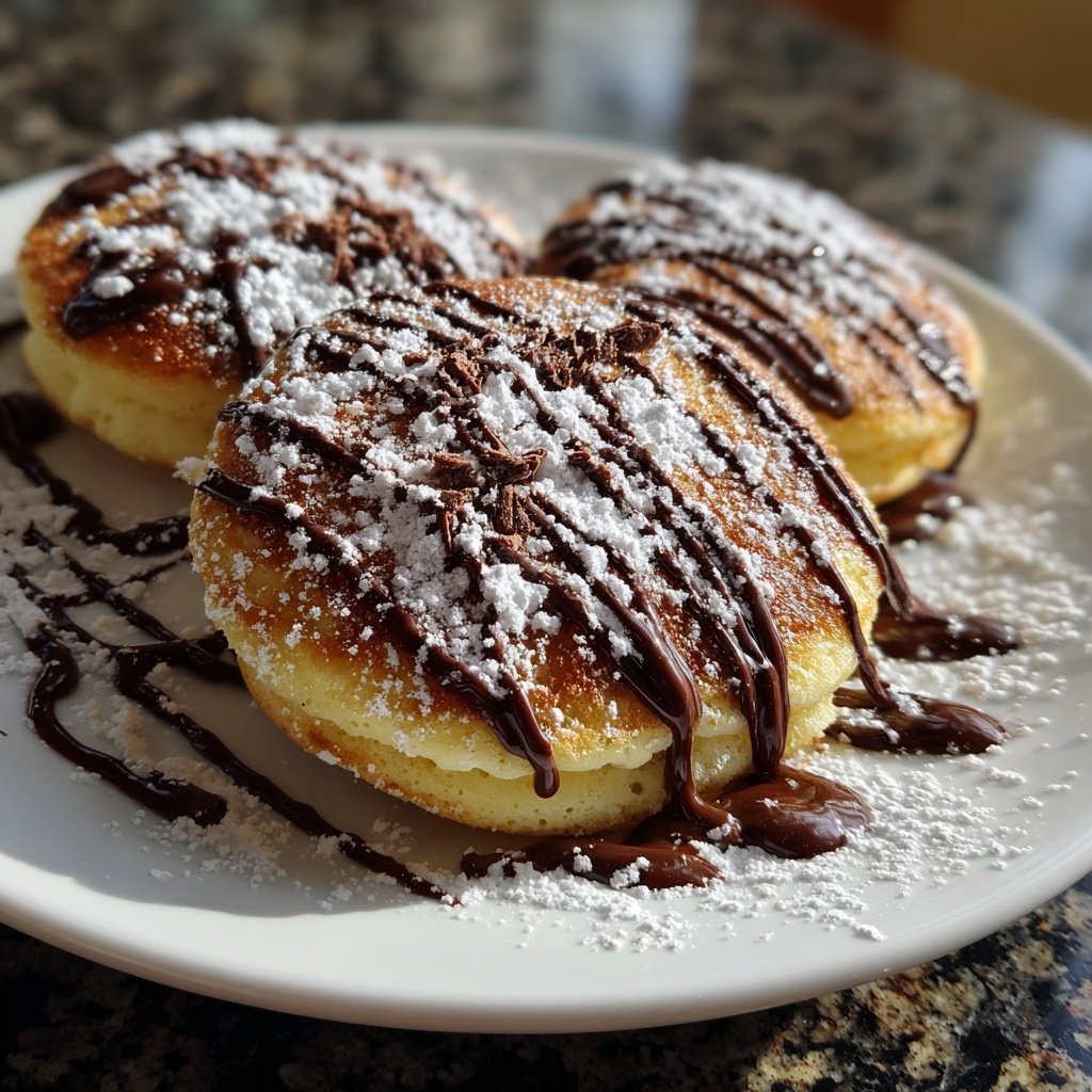 Pfannkuchen mit Schokostreifen