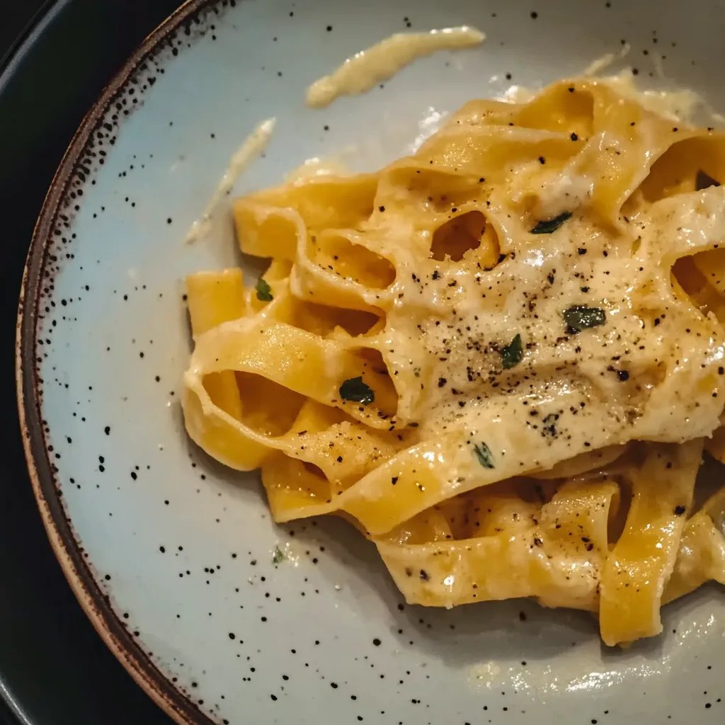 Cremige Knoblauch-Tagliatelle