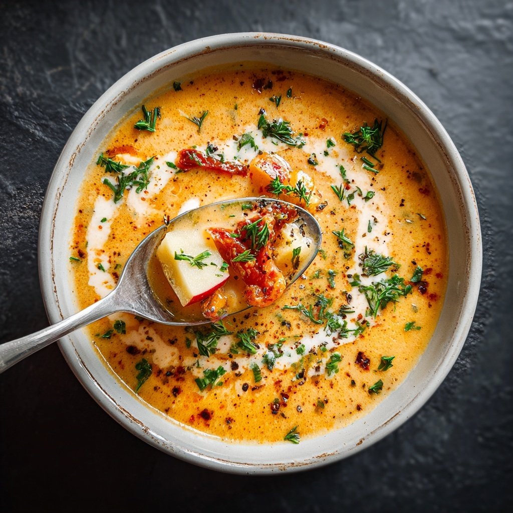 Blumenkohlsuppe mit Apfel