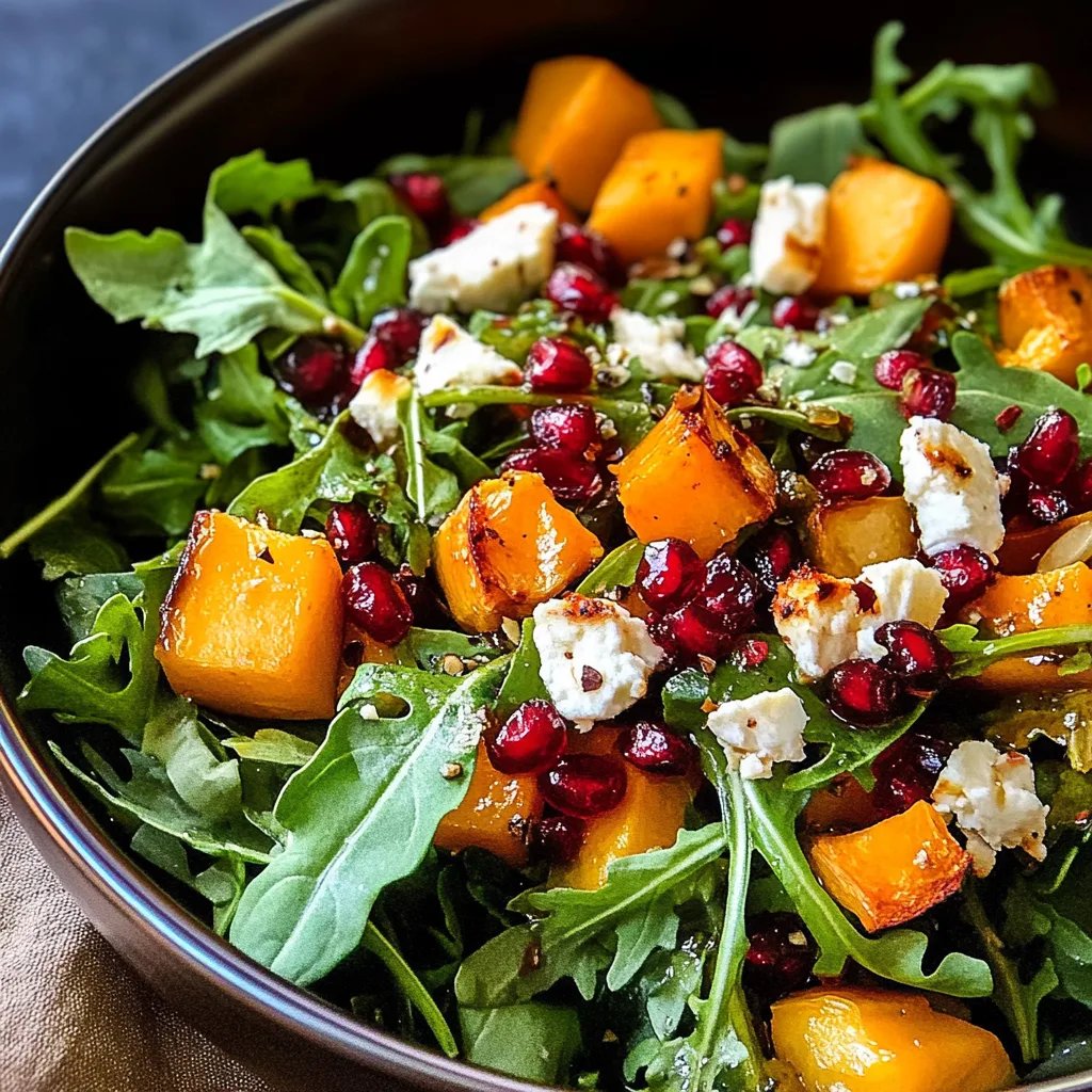 Butternut-Kürbis-Salat mit Granatapfel-Dressing