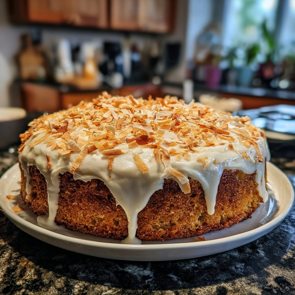 Karottenkuchen Mit Kokosraspeln