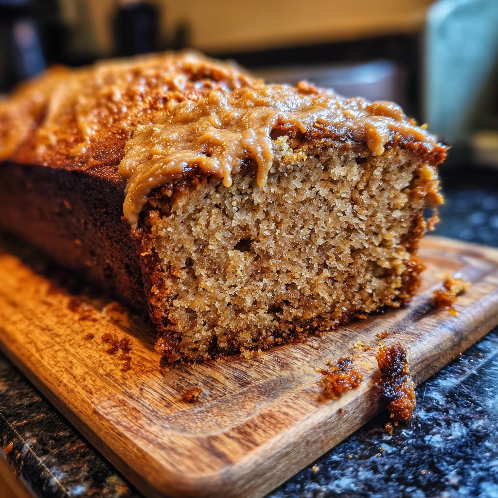 Bananenbrot mit Mandelmus