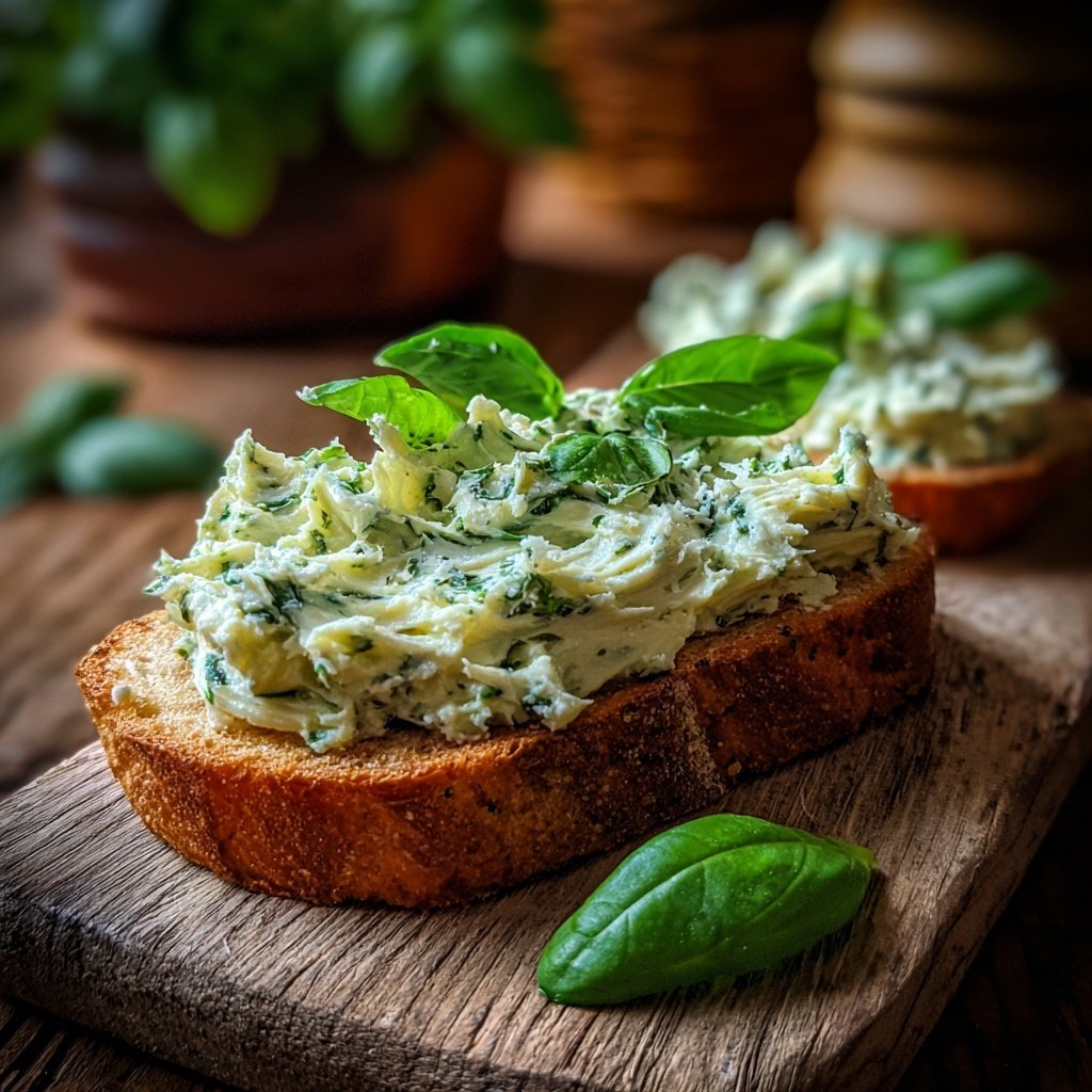 Kräuterbutter Mit Basilikum Und Meersalz