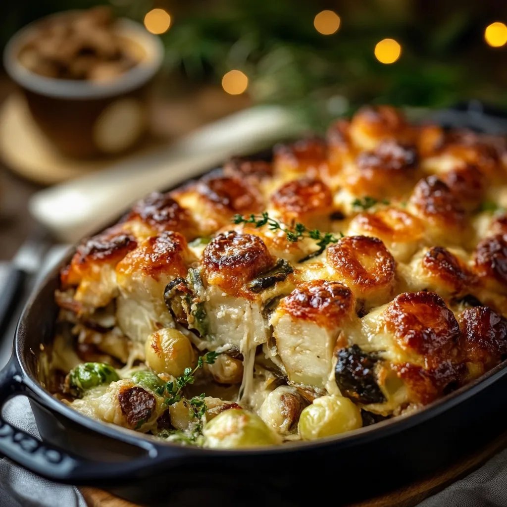 Cremiger Rosenkohl-Kartoffel-Auflauf