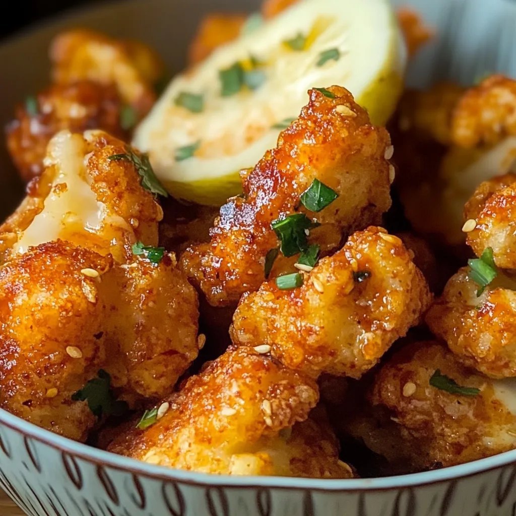 Panierte Blumenkohlröschen Snack
