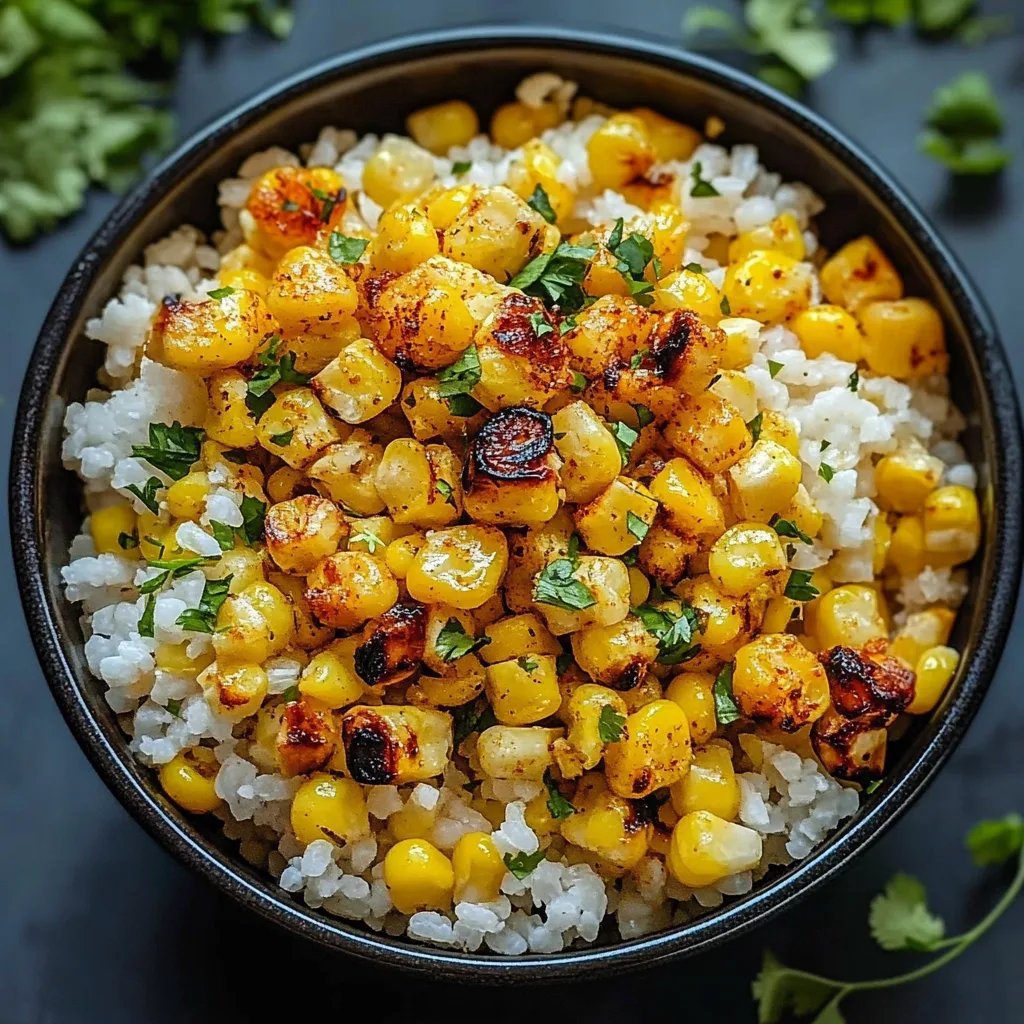 Street Corn Hähnchen Reis Bowl