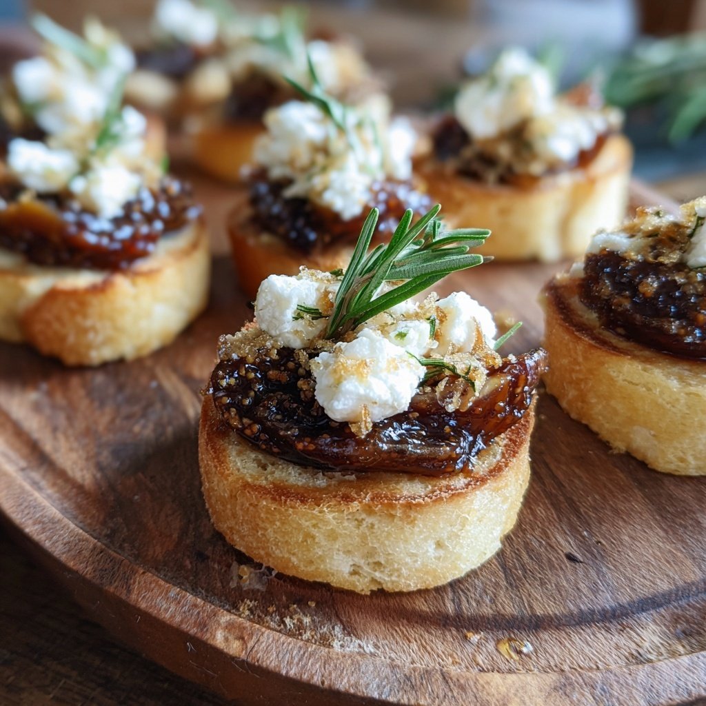 Canapés mit Feigenaufstrich