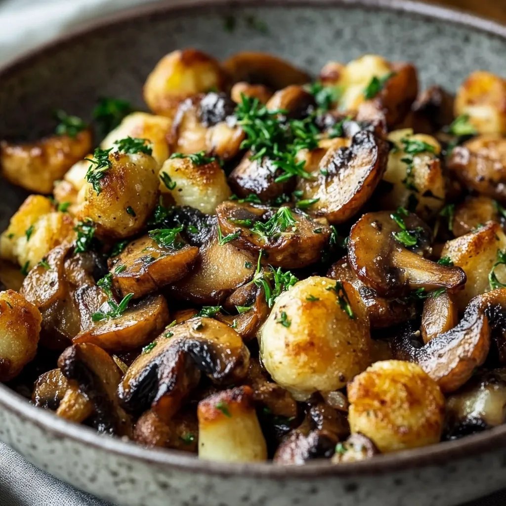 Knusprig Gebratener Blumenkohl mit Champignons