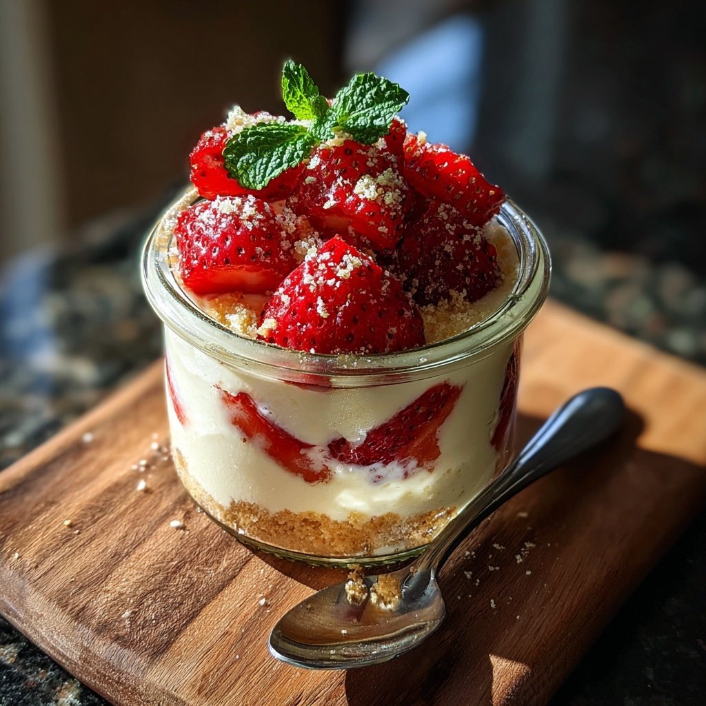 Erdbeer Mascarpone Dessert Im Glas