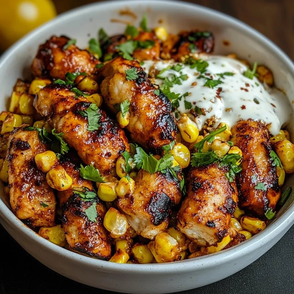 Street Corn Hähnchen Reis Bowl