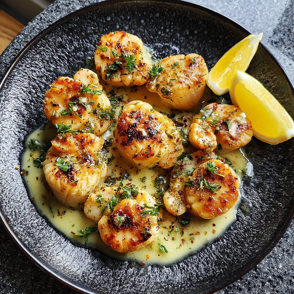 Jakobsmuscheln mit Zitronensauce